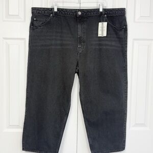 NWT ASOS Curve Remo Denim Black Wash High-Rise Cropped Jeans 20